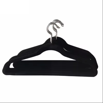 Bulk Manufacturer Nonslip Durable Thin Black Velvet Coat Shirt Hangers
