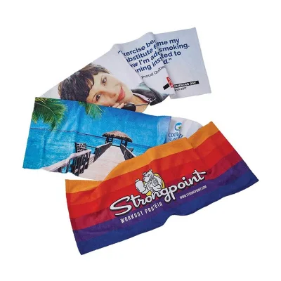 High Quality Polyester Rally Towel Printed Sport Event Gym Towel for Fitness Travel Beach Home Kitchen Gift Customizable Logo