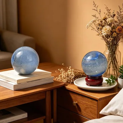 Wholesale Natural Polished Blue Aventurine Sphere Crystal Ball Healing Reiki Gemstone Sphere for Feng Shui Home Decoration Gift