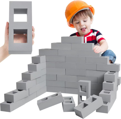 Children Constructor Toy Role Play Rchitect Foam Block 235pcs Large Foam Blocks Toys Set for Kids/adult Play
