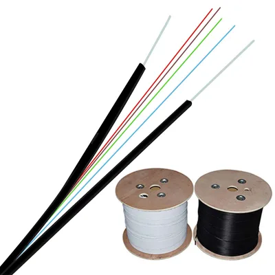 High Quality LSZH Material Indoor Fiber Optic Drop Cable with 2 Steels for High-Speed FTTH POE & IP Compatible