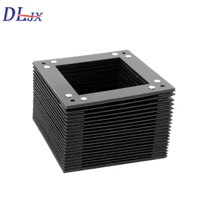 Square PVC/PU Accordion Bellow Guards High-Temperature Resistance Dust-Proof for Machine Guide-Way Core Components Engine