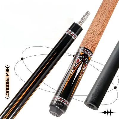 Hot Sale Fenghua Black Maple Center Joint 1/2 Split 12.5mm Big Head Nine Ball Pool Cue Aluminum Alloy Joint Carbon Fiber Forearm