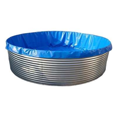 High Quality 94t Fish Farming tank High Density Galvanized Steel Aquaculture Ponds  Shrimp Farming