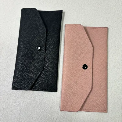 High Quality Durable Easy Carry Waterproof Pu Leather Fashion Custom Color Wallet Coin Pocket Storage Saving Money Pouch Snap