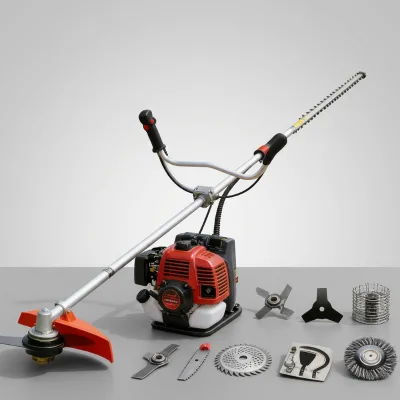 4-Stroke Backpack Grass Trimmer, All-Terrain Agricultural Kit with Full Working Accessories