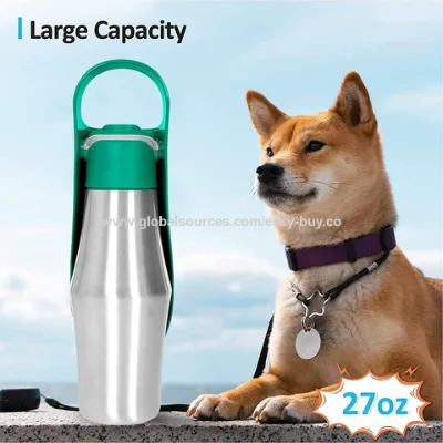Pet waterers Stainless steel dog outing cup outdoor water bottle water bottle portable drinking fountain
