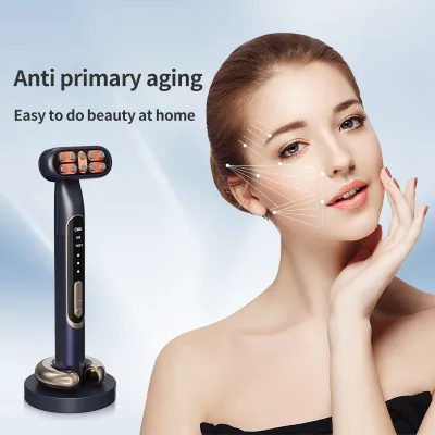 9 Led Electric Red Infrared Light Therapy Wand Stick Skin Care Facial Portable Eyes Massage