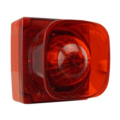 Max 120db Fire Alarm System Strobe Light Sounder Warning Siren With 8 Tones Adjustable