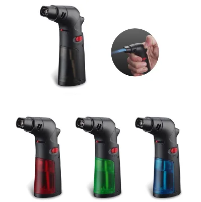 Fashion Plastic Butane Torch Lighters Double Flame Refillable Gas Lighter Smoking Accessories Torch Lighter