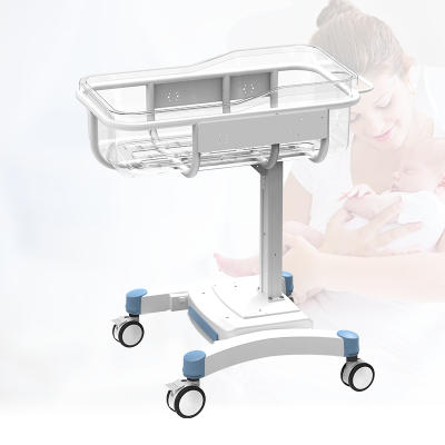 New Design Hospital Medical Cribs Manual Newborn Baby Beds Neonatal Beds Made of Steel ABS Aluminium Plastic
