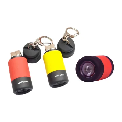 Custom Mini USB Flashlight Keychain with Logo for Promotional Gifts