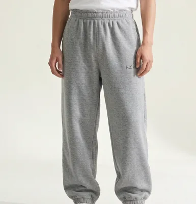 Men's Sports Gray Straight Leg Elastic Waist Jogger Sweatpants White Casual Loose Gym High Quality Lightweight Cotton Wholesale