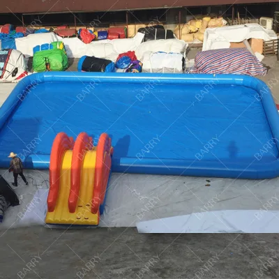 Waterslide Pool Commercial Inflatable Water Park with Pool Kids Water Playground for Sale