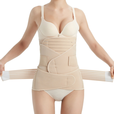 European and American Plus Size 3 in 1 Postpartum Recovery Belly Waist Pelvis Belt Abdominal Slimming Girdle