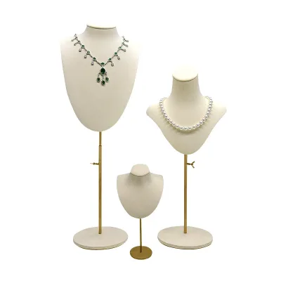 Microfiber Gentleman Portrait Necklace Display Stand Gentleman Neck Model Jewelry Window Display Props Portable Rack