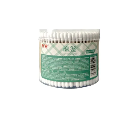 Hongyu Disposable Double-Headed Makeup Cotton Swabs Wholesale Bamboo Sterile Daily Necessities Sanitary Ear-Picking Cleaning