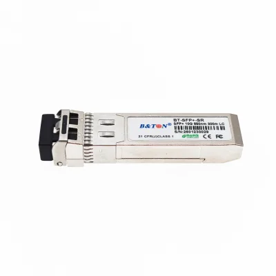 BTON CE Certified SFP+ 10G SR 850nm 300m MMF Duplex LC Transceiver Model BT-SFP+-SR for Enterprise Network/SDVoE