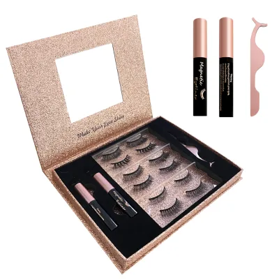 Best Quality Magnetic Eyelashes Vendor Private Lebel 1/2/3/5/7/9/10 Magnetic Eyelashes Set With Customized Packaging Box
