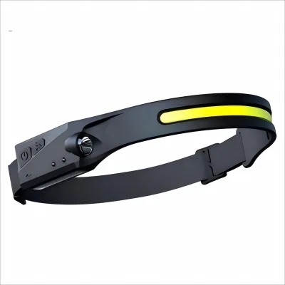 High Power Waterproof Camping Helmet Flashlight Headlight Silicone COB Sensor Head Lamp Light Type-c Rechargeable Led Headlamps