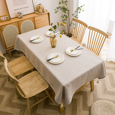 Factory Selling Solid Color Fabric Tablecloth Linen Plain Tablecloth Nordic Modern Coffee Table Tablecloth