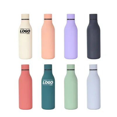 Custom 18.5oz Stainless Steel Water Bottle, Lightweight & Double Wall Vacuum Insulated, Reusable with Strap