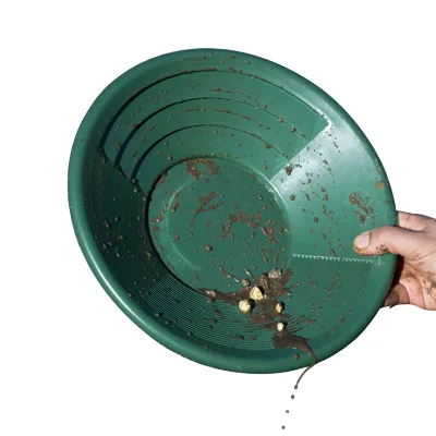5TPH Alluvial Sand Gold Pan Panning Round Pan Gold Nugget Prospecting Recovery Tool Metal Detector