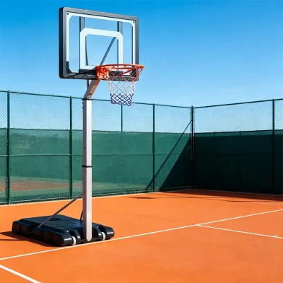 Large Outdoor Basketball Hoop with Adjustable Height (1426m) PVC Steel Construction Includes Nets for Outdoor Fitness