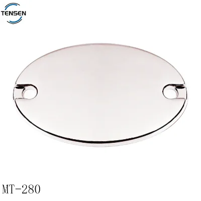 Custom Zinc Alloy 3D Embossed Eco-Friendly Nickel Free Silver Color Logo Blanks Shoes Swimwear Oval Shape Metal Tags Labels