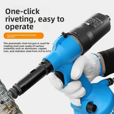 Fully Automatic Pull Rivet Nut Gun RL-0312 Stainless Steel Pull Cap Gun for Materials Processing