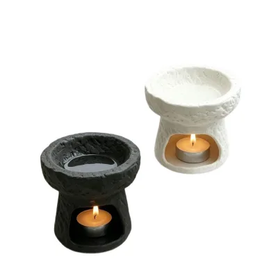 Wabi-sabistyle Ceramic Essential Oil burner China-made Secure Packaging Hotel Beauty Salon Baking Stove Tea-roasting Diffuser