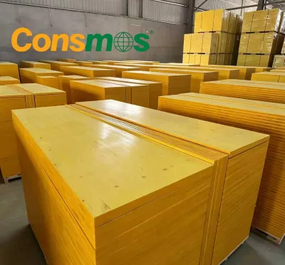 3000X1000X27mm Spruce Core Waterproof 3 Ply Shuttering Panels for Bridge Construction