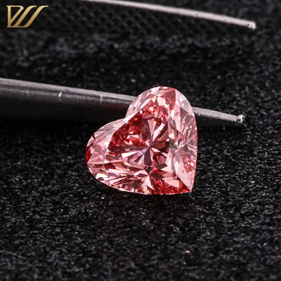 2020 New Big Size Heart Excellent Cut Vivid pink Charming Color CVD Diamond for Engagement