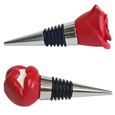 European Lips Shape Wine Bottle Cork Creative Custom Wine Stopper Valentine'S Day Wedding Lip Wine Stopper With Box