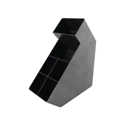 Large Capacity Black Plastic ABS Cup Storage Stand Straw Storage Box Coffee-Mate Condiment Organizer Wine Accessories Sugar Bag