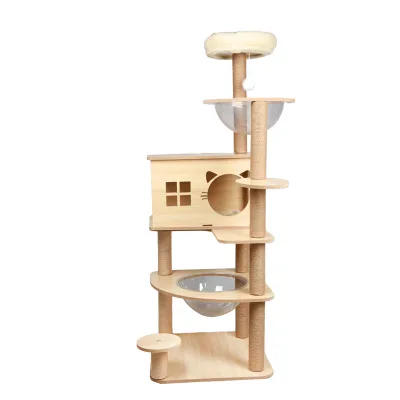 Tree Cat Tower Factory Environmentally Friendly Materials Cat Scratch Tree for Suitable for Multi-Cat Families