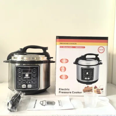 6L Large Capacity Electric Pressure Cooker with Non-stick Inner Pot Multifunctional Rice Cooker for Home Kitchen Use