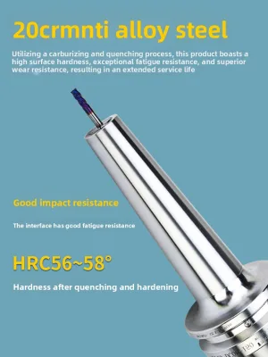 High-precision Back-Draw Type Collet Chuck BT40/BT50/BT30 High-Speed Slim Shank Tool Holder 0.002mm Accuracy 20CRMNTII Material