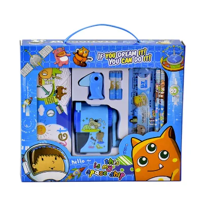 High Quality 7 Piece Student Prize School Supplies Stationery Gift Box Set