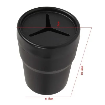 Multi-functional Waterproof Plastic In-Car Mini Trash Can with Lid and Cup Holder Indoor Use Storage Ashtray Bin