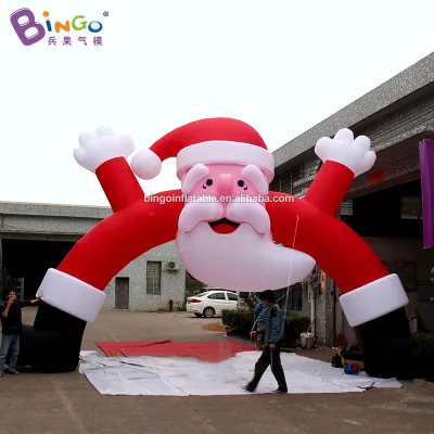 Christmas Inflatables Outdoor Decoration Blow up Archway Lighted Santa Inflatable Arch Entrance for Yard Xmas Decor