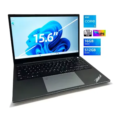 2025 New Win11 Intel Core I5-1235U Aluminium English Black Gray Gaming Laptop DDR4 16GB RAM 1TB SSD USB-C Hub 15.6" FHD OEM