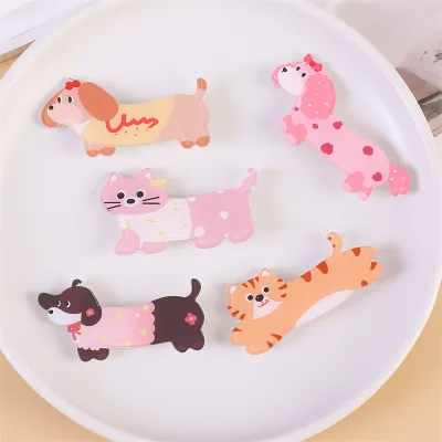 Cartoon Creative Dachshund Acrylic Brooch Custom Badge Brooch Backpack Decoration Cute Brooch