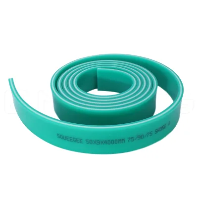 2 in 1 screen printing rubber curved squeegee green roll