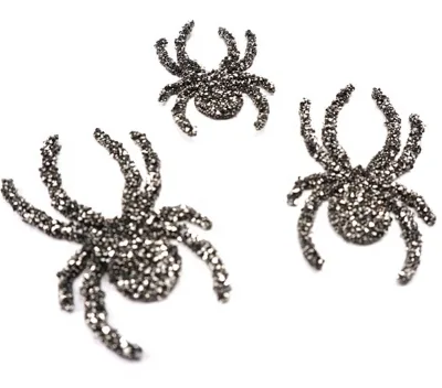 New Design Spiders Cool Iron on Patches Rhinestone Spiders Stickers
