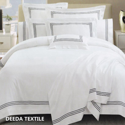 Deeda Factory 5 Star 350 Thread Count Embroidered Luxury Hotel Sheets Wholesale