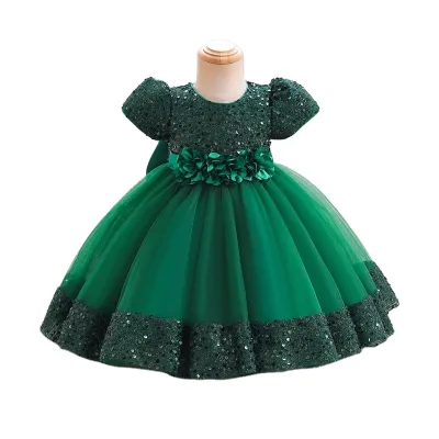 Linda High quality fairy walking dress, girls' party princess dress, bow tie girl dress