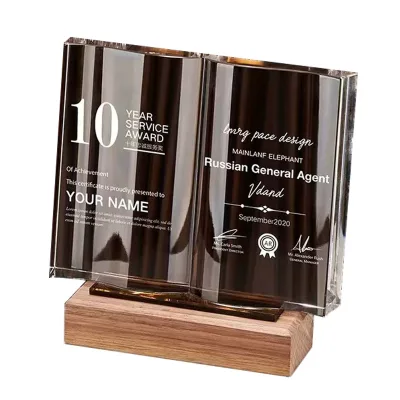 Custom Crystal Book for Business Gift