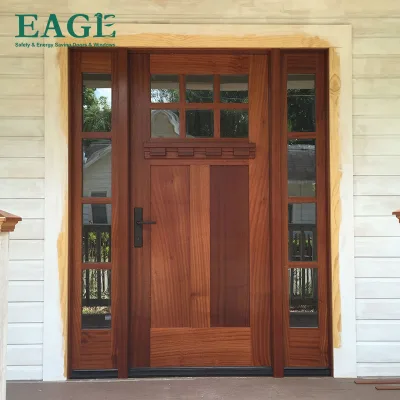 Solid Wood Door Design Painting Veneer Main Wooden Door