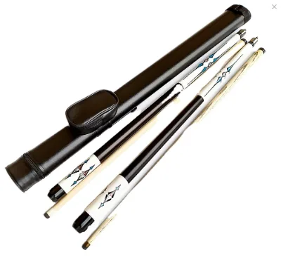 Wholesale Low MOQ XIKUNO Cheap Sale High Quality Maple Pool Cue Case Stick 1/2 Cue Box Set